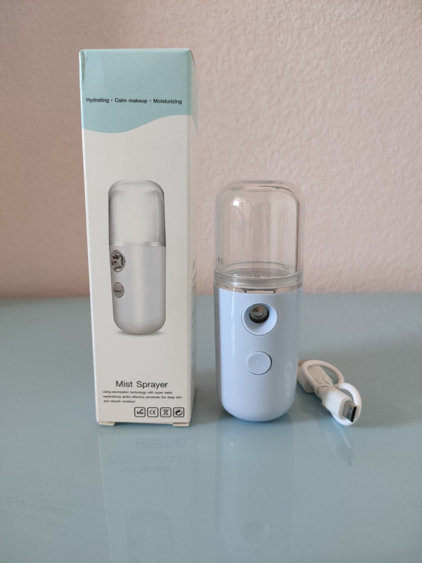 Portable USB Rechargeable Nano Mist Humidifier – Personal Rehydration & Skincare Spray Device