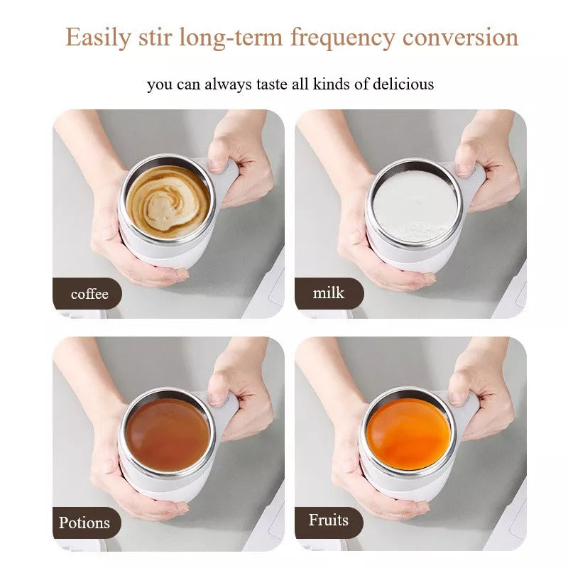 Rechargeable Automatic Self-Stirring Coffee Cup – Electric Magnetic Mixing Mug