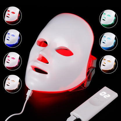 7-Color Photon LED Beauty Mask – Skin Rejuvenation & Facial Care Device