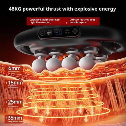 Electric Deep Tissue Massage Gun – 16-Head Muscle Relaxer for Full Body