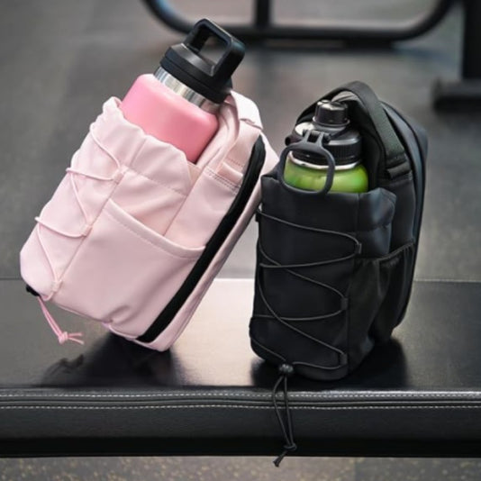 Magnetic Crossbody Gym Water Bottle Bag – Fitness Kettle Sling with Magnetic Attachment